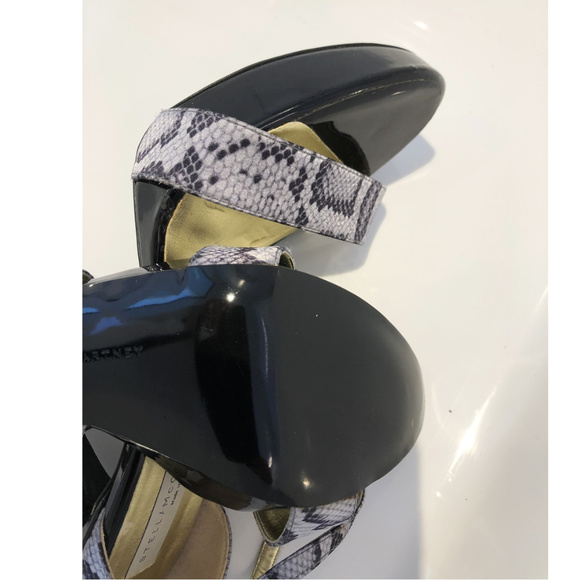 Stella McCartney Snake Print Sandal Heels Sz 9 - Picture 4 of 8